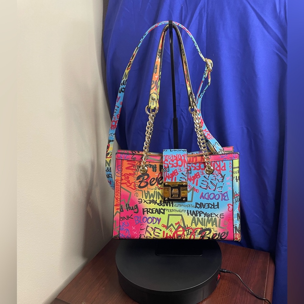 Colorful Graffiti Print Women's Bag.  New without tags.